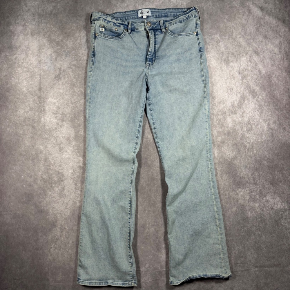 Seven7 Premium Brand Women's Light Wash Denim Bootcut Jeans Size 10 Stretch
